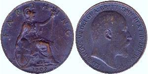 1 Farthing Regno Unito  Rame Edoardo VII (1841-1910)