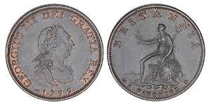 1 Farthing Regno Unito di Gran Bretagna (1707-1801) Rame Giorgio III (1738-1820)