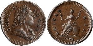 1 Farthing 大不列顛王國 (1707 - 1800) 銅 喬治三世 (1738-1820)