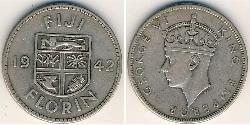 1 Florin Fiji (1970 - ) Argent George VI (1895-1952)