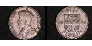 1 Florin Fiji (1970 - ) Argent George V (1865-1936)