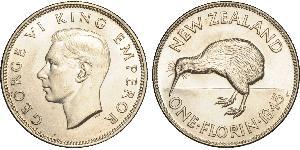 1 Florin Nouvelle-Zélande Argent George VI (1895-1952)