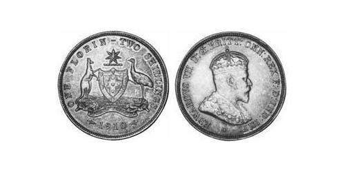 1 Florin Ôstralie (1788 - 1939) Argent Édouard VII (1841-1910)