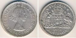1 Florin Australia (1939 - ) Argento Elisabetta II (1926-2022)