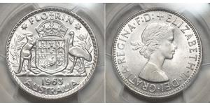 1 Florin Australia (1939 - ) Argento Elisabetta II (1926-2022)
