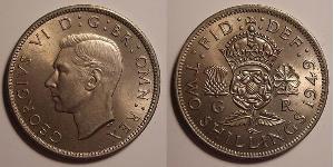 1 Florin Regno Unito  Argento Giorgio VI (1895-1952)
