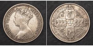 1 Florin Regno Unito di Gran Bretagna e Irlanda (1801-1922) Argento Vittoria (1819 - 1901)