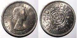 1 Florin Vereinigtes Königreich (1922-) Kupfer/Nickel Elizabeth II (1926-2022)