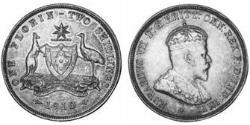 1 Florin Australia (1788 - 1939) Plata Eduardo VII (1841-1910)