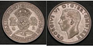 1 Florin Reino Unido Plata Jorge VI (1895-1952)