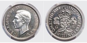 1 Florin Reino Unido Plata Jorge VI (1895-1952)