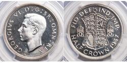 1 Florin Reino Unido (1922-) Plata Jorge VI (1895-1952)
