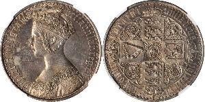 1 Florin Reino Unido de Gran Bretaña e Irlanda (1801-1922) Plata Victoria (1819 - 1901)