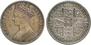 1 Florin Reino Unido de Gran Bretaña e Irlanda (1801-1922) Plata Victoria (1819 - 1901)