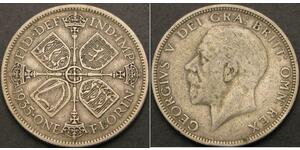 1 Florin Reino Unido de Gran Bretaña e Irlanda (1801-1922) Plata Jorge V (1865-1936)