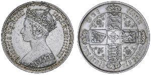 1 Florin Reino Unido de Gran Bretaña e Irlanda (1801-1922) Plata Victoria (1819 - 1901)