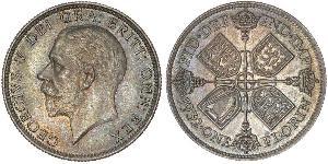 1 Florin Reino Unido de Gran Bretaña e Irlanda (1801-1922) Plata Jorge V (1865-1936)