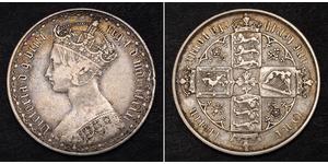 1 Florin Reino Unido de Gran Bretaña e Irlanda (1801-1922) Plata Victoria (1819 - 1901)