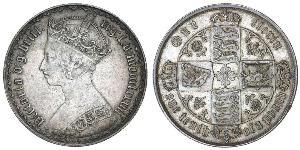 1 Florin Reino Unido de Gran Bretaña e Irlanda (1801-1922) Plata Victoria (1819 - 1901)