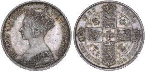 1 Florin Reino Unido de Gran Bretaña e Irlanda (1801-1922) Plata Victoria (1819 - 1901)