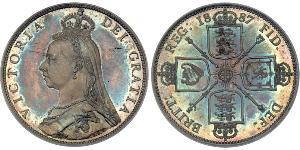 1 Florin Reino Unido de Gran Bretaña e Irlanda (1801-1922) Plata Victoria (1819 - 1901)
