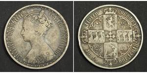 1 Florin Reino Unido de Gran Bretaña e Irlanda (1801-1922) Plata Victoria (1819 - 1901)