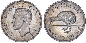1 Florin Nuova Zelanda Rame/Nichel Giorgio VI (1895-1952)