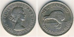 1 Florin Nuova Zelanda Rame/Nichel Elisabetta II (1926-2022)
