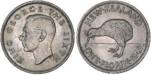 1 Florin Nuova Zelanda Rame/Nichel Giorgio VI (1895-1952)