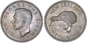 1 Florin Nuova Zelanda Rame/Nichel Giorgio VI (1895-1952)