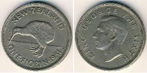 1 Florin Nuova Zelanda Rame/Nichel Giorgio VI (1895-1952)