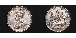 1 Florin Australien (1939 - ) Silber George V (1865-1936)