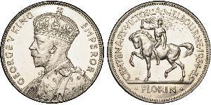 1 Florin Australien (1939 - ) Silber George V (1865-1936)