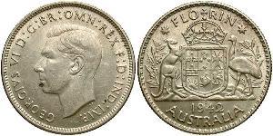 1 Florin Australien (1939 - ) Silber Georg VI (1895-1952)