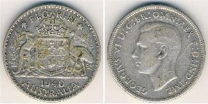1 Florin Australien (1939 - ) Silber Georg VI (1895-1952)