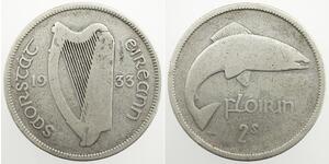 1 Florin Irland (1922 - ) Silber 