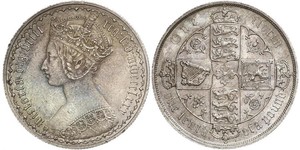 1 Florin Vereinigtes Königreich von Großbritannien und Irland (1801-1922) Silber Victoria (1819 - 1901)