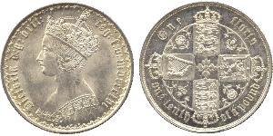 1 Florin Vereinigtes Königreich von Großbritannien und Irland (1801-1922) Silber Victoria (1819 - 1901)