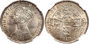 1 Florin Vereinigtes Königreich von Großbritannien und Irland (1801-1922) Silber Victoria (1819 - 1901)
