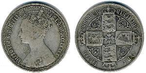 1 Florin Vereinigtes Königreich von Großbritannien und Irland (1801-1922) Silber Victoria (1819 - 1901)