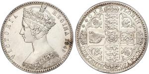 1 Florin Vereinigtes Königreich von Großbritannien und Irland (1801-1922) Silber Victoria (1819 - 1901)