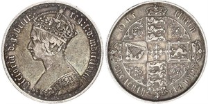 1 Florin Vereinigtes Königreich von Großbritannien und Irland (1801-1922) Silber Victoria (1819 - 1901)