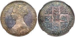 1 Florin Vereinigtes Königreich von Großbritannien und Irland (1801-1922) Silber Victoria (1819 - 1901)