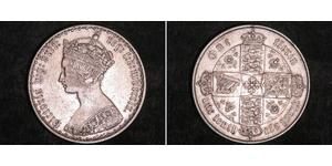 1 Florin Vereinigtes Königreich von Großbritannien und Irland (1801-1922) Silber Victoria (1819 - 1901)