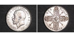 1 Florin Vereinigtes Königreich von Großbritannien und Irland (1801-1922) Silber George V (1865-1936)