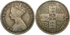 1 Florin Vereinigtes Königreich von Großbritannien und Irland (1801-1922) Silber Victoria (1819 - 1901)