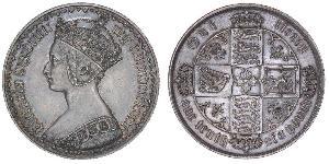 1 Florin Vereinigtes Königreich von Großbritannien und Irland (1801-1922) Silber Victoria (1819 - 1901)