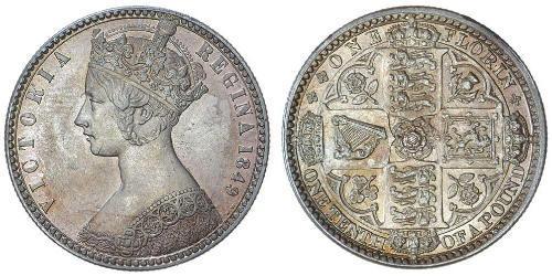 1 Florin Vereinigtes Königreich von Großbritannien und Irland (1801-1922) Silber Victoria (1819 - 1901)