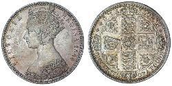 1 Florin Vereinigtes Königreich von Großbritannien und Irland (1801-1922) Silber Victoria (1819 - 1901)