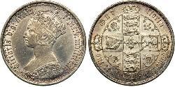 1 Florin Vereinigtes Königreich von Großbritannien und Irland (1801-1922) Silber Victoria (1819 - 1901)